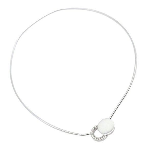 Rare! Authentic Modernist Dinh Van 18k White Gold Diamond Ombre De Lune Necklace - Picture 12 of 12